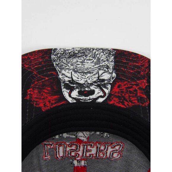 The Losers Club 1989 IT Movie Pennywise Gray & Black Cap Snapback OSFM Hat NEW - Picture 6 of 11